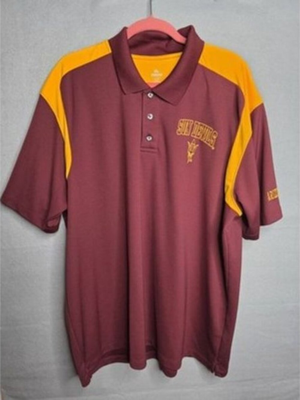 ASU Arizona State University Polo Shirt Men's Size XXL Sun Devils Knights Appar